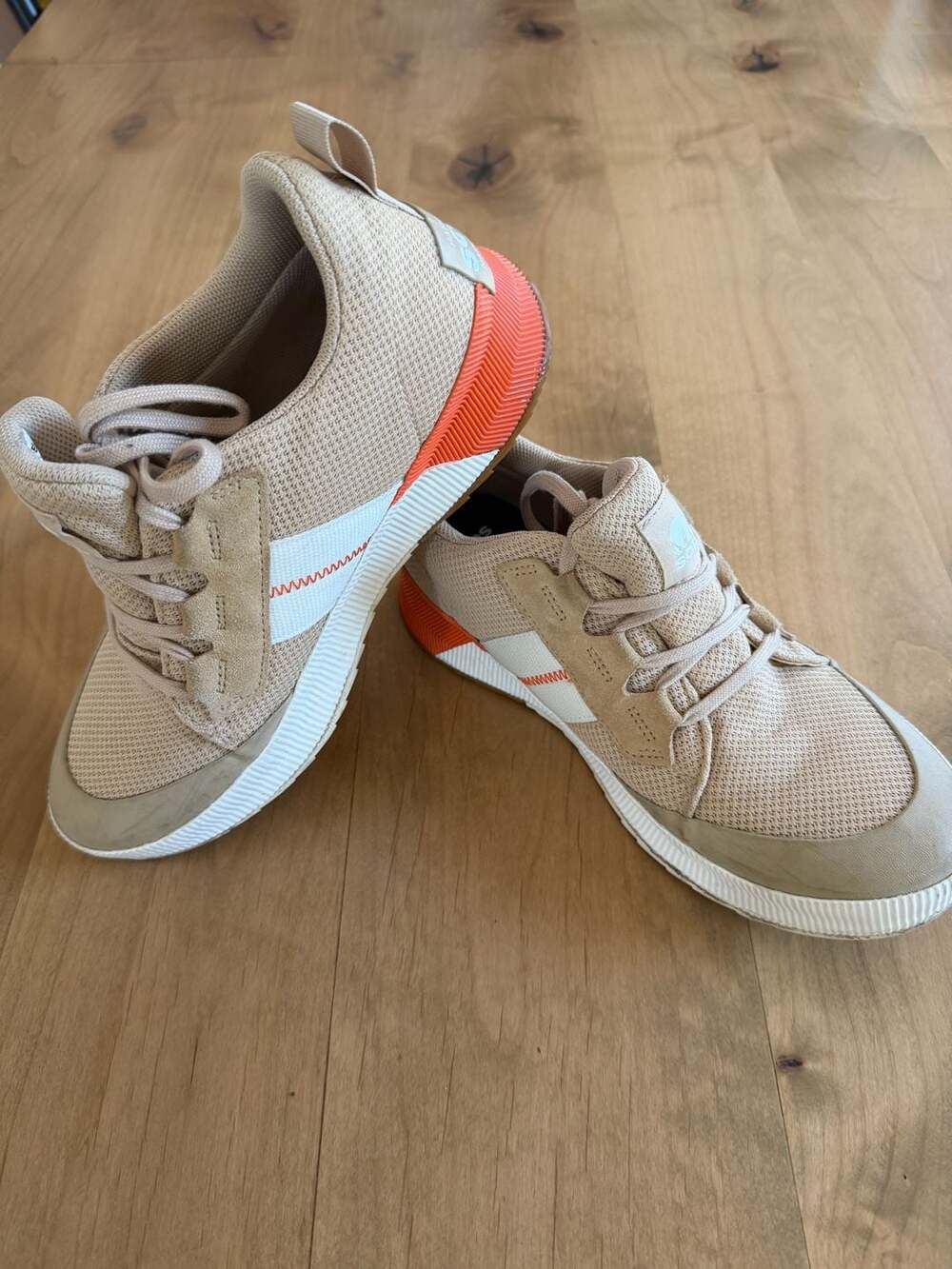 Sorel Out N About III Low Sneaker Waterproof Beige Orange Sz 9